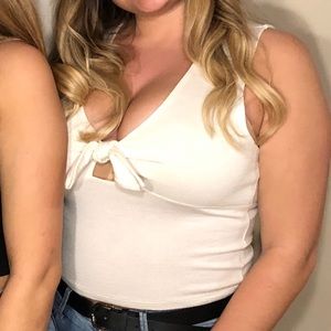 American Eagle low cut bow tank top